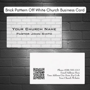 Stacking Bricks Concrete Grey Church Pastor Business Card