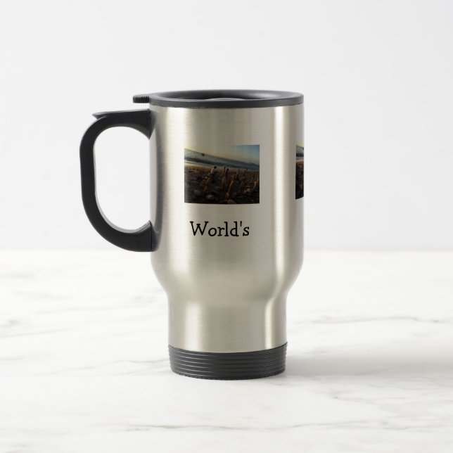 Stacking Rocks; Happy Father's Day Travel Mug (Left)