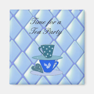 Stacking Teacups - Tea Party Magnet