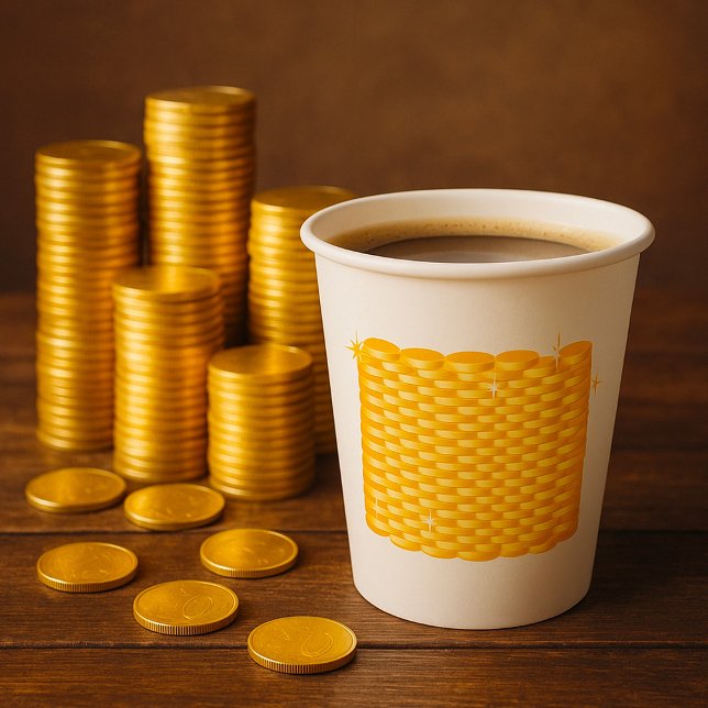 Stacks Of Gold Coins Paper Cups (Creator Uploaded)