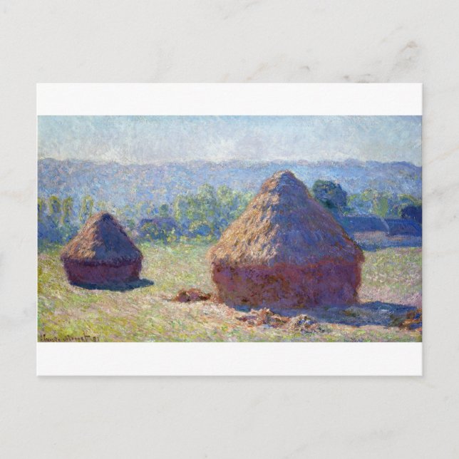 Stacks of Wheat (End of Summer), Monet Postcard (Front)