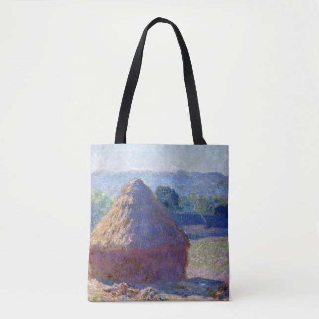 Stacks of Wheat (End of Summer), Monet Tote Bag (Front)
