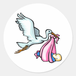 Stacy Stork Classic Round Sticker