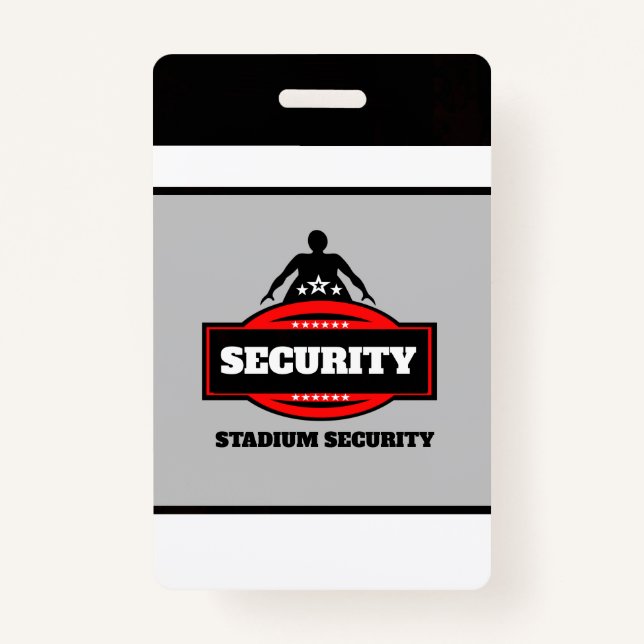 Stadium Security Badge  ID Badge (Front)