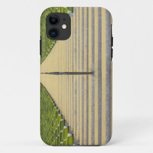 Stadium stairway between rows of green seats Case-Mate iPhone case