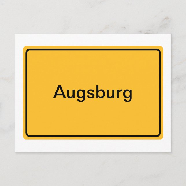Stadtschild für eigenen Text Postcard (Front)