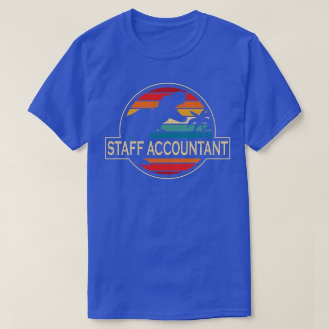 Staff Accountant Dinosaur T-Shirt (Design Front)