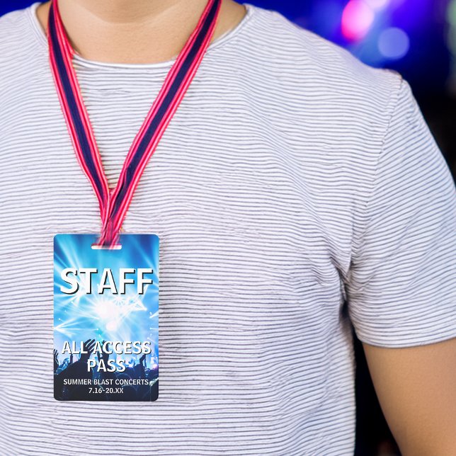 STAFF All Access Pass Concert Event ID Badge (STAFF All Access Pass Concert Event Badge)