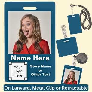 Staff Badge Photo Store Name & Logo ID Badge