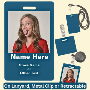 Staff Badge Photo with Store Name ID Badge
