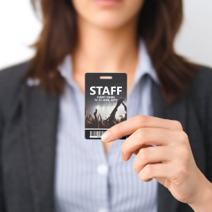 Staff Badge With Barcode Custom Event Access Pass ID Badge