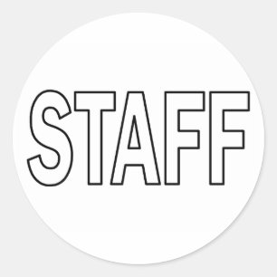 Staff Classic Round Sticker