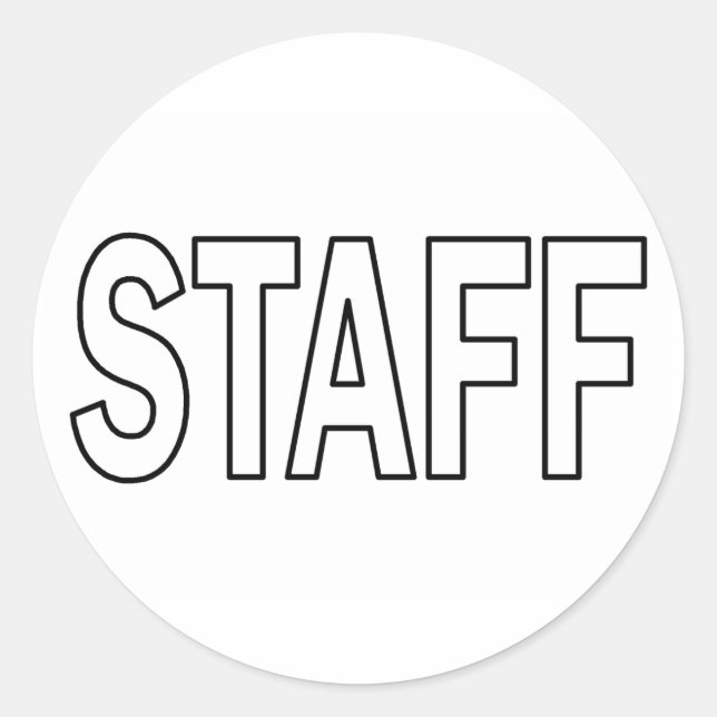 Staff Classic Round Sticker (Front)