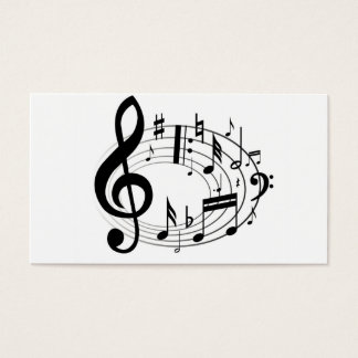 Staff, Clef and Ledger Music Scale Business Card