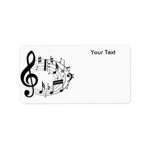Staff, Clef and Ledger Music Scale Notes Label