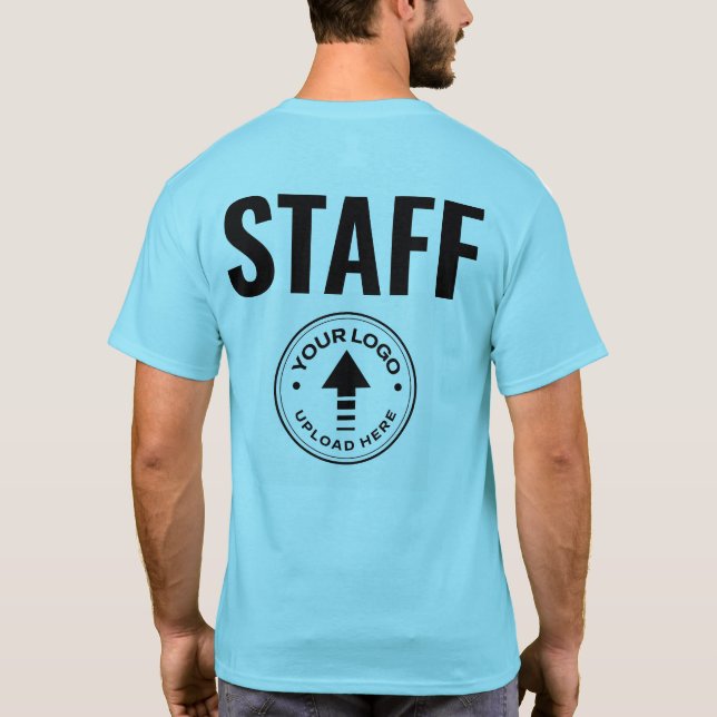 Staff Company Logo Employee Company Work T-Shirt (Back)