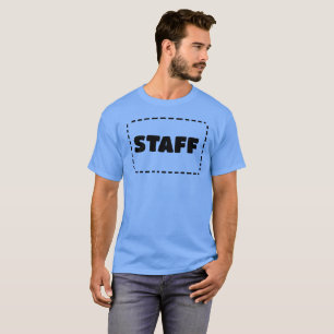 STAFF Dashed Rectangle 2-Sided Men's T-Shirt