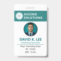 Staff Employee Badges - Security Access Card Green