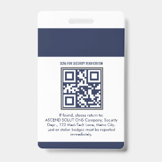 Staff Employee Badges - Security Access Card ID Badge