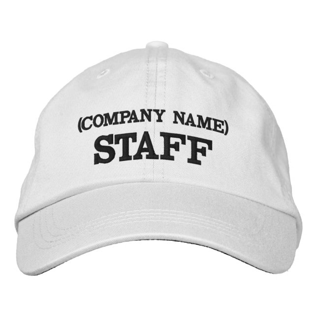 STAFF Hat | Custom Embroidered Staff Cap | Team (Front)