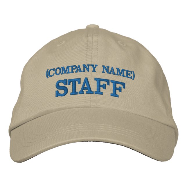 STAFF Hat | Custom Embroidered Staff Cap | Team (Front)