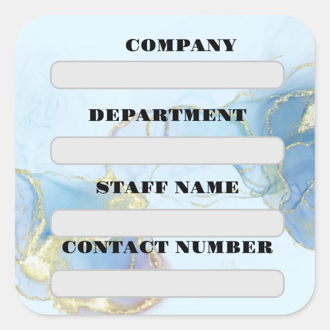 STAFF LABEL STICKER FOR COMPANY (Front)
