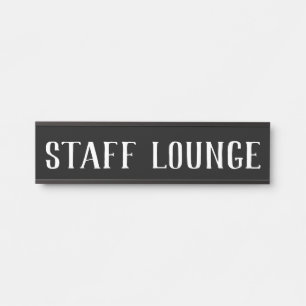 Staff Lounge Hanging Door Sign Name Plate
