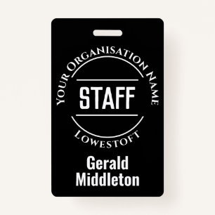 Staff Member Badge ID Badge