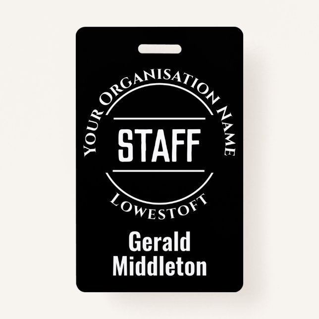 Staff Member Badge ID Badge (Front)