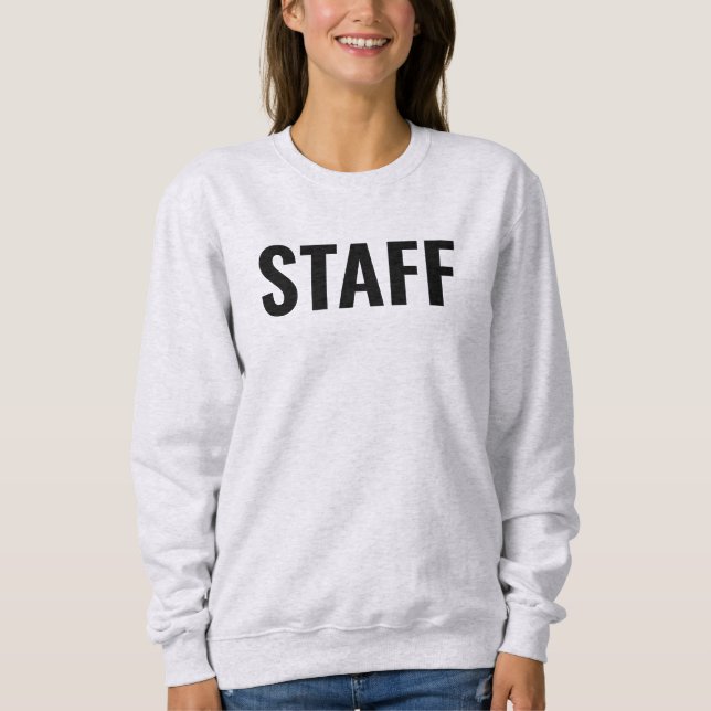 Staff Member Logo Text Here Custom Womens Ash Grey Sweatshirt (Front)