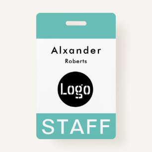 Staff Name Badge , Custom Logo ID Badge