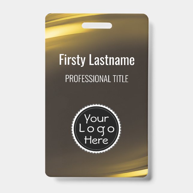 Staff Name Badge Custom Logo ID Badge (Front)
