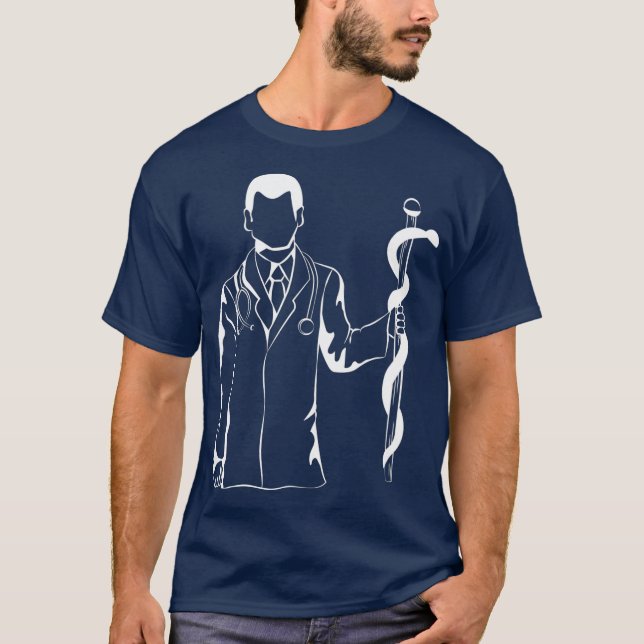 Staff Of Asclepius Medicine Medical Student Anki T-Shirt (Front)