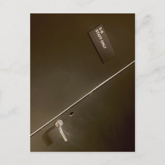Staff Only, Entrance to Hell, Modern Art Postcard