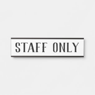 Staff Only Hanging Door Sign Signs Name Plate