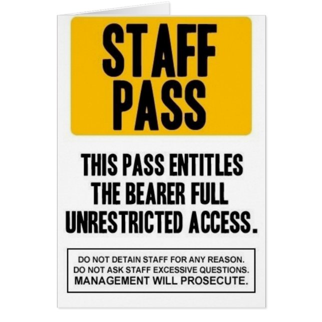 Staff Pass (Front)