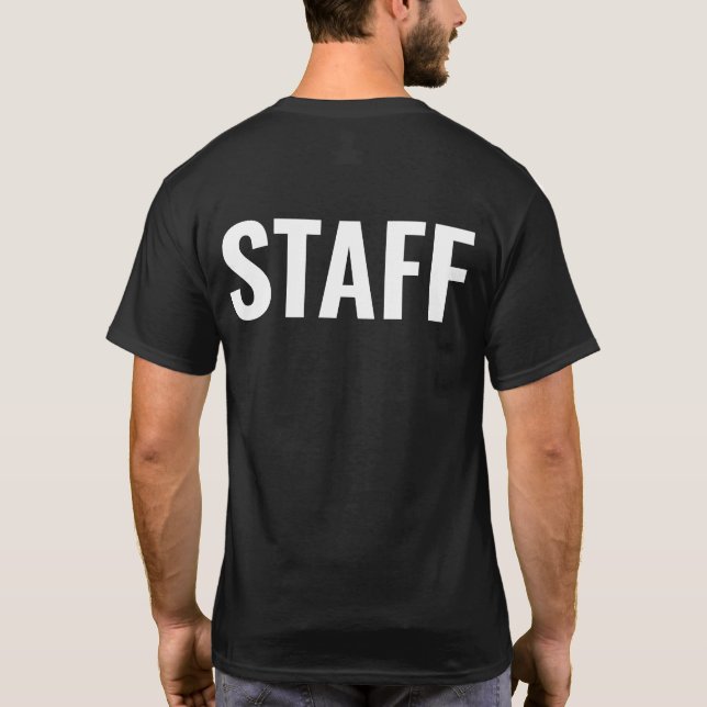 Staff Personalised Employee Work T-Shirt (Back)