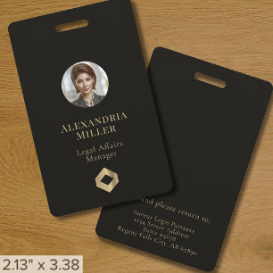 Staff Photo ID Elegant ID Badge