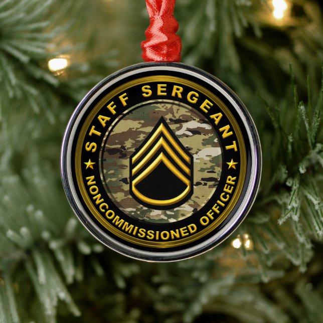Staff Sergeant Army Noncommissioned Officer Metal Tree Decoration (Tree)