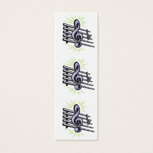 staff treble cleft music note design bookmark