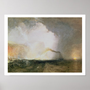 Staffa, Fingal's Cave, 1832 (oil on canvas) Poster