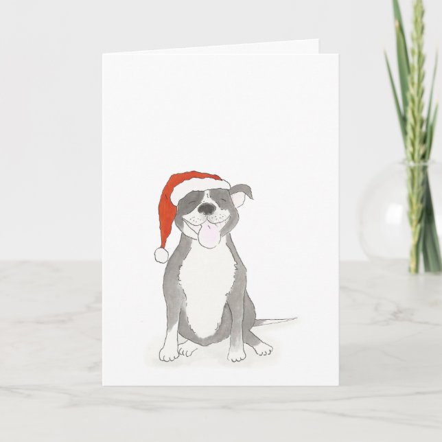 Staffie Christmas card (Front)