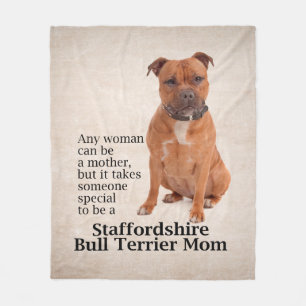 Staffie Mum Fleece Blanket