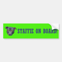 Staffie On Board! Bumper Sticker