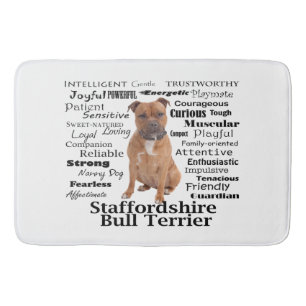 Staffie Traits Bath Mat