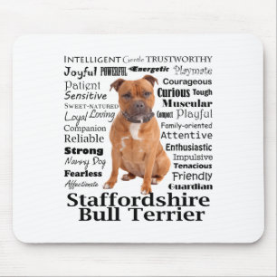 Staffie Traits T Shirt  Mouse Pad