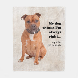 Staffie v Wife Fleece Blanket