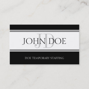 Staffing Agency Stripe W/W Business Card