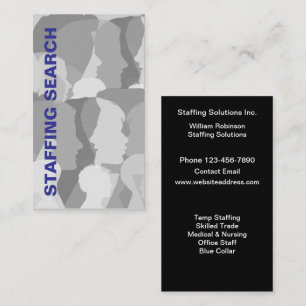 Staffing And Human Resources Theme Business Card