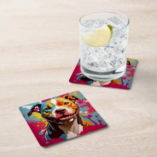 Staffordshire Birthday Square Paper Coaster